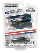 Greenlight 1/64 USPS 1969 Chevrolet Camaro Z/28 - United States Postal Service Diecast Model - Hobbytech Toys