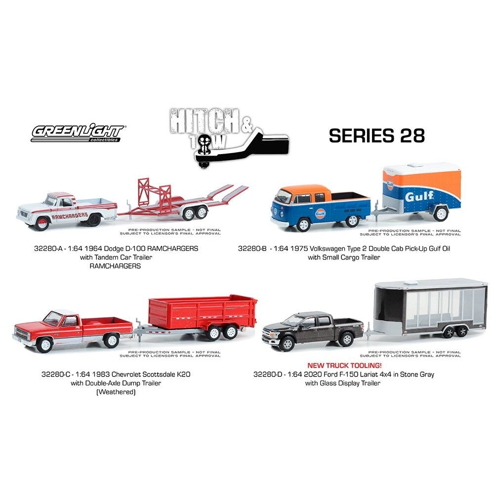 Greenlight 1/64 Hitch & Tow Series 28 - Assorted (1) - Hobbytech Toys