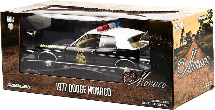 Greenlight 1/24 1977 Dodge Monaco Hatchapee County Sheriff Police Diecast Model - Hobbytech Toys