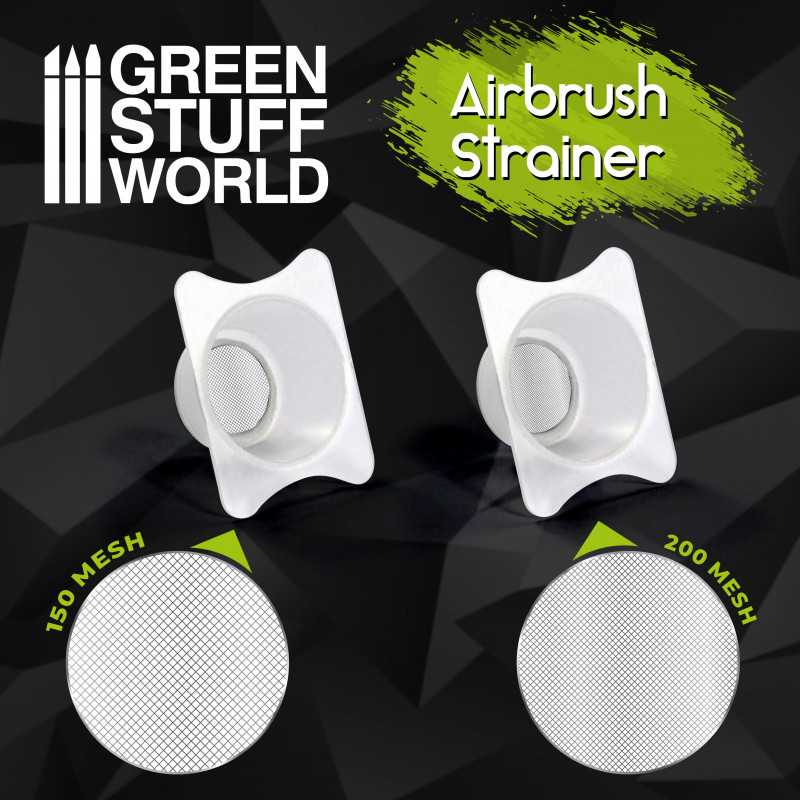 Green Stuff World Airbrush Cup Strainers (2pcs) - Hobbytech Toys