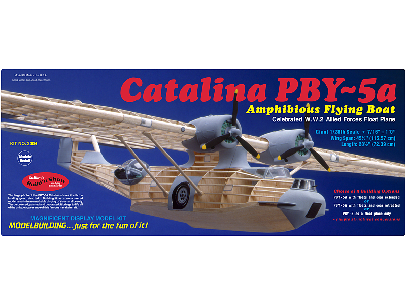 Guillows PBY-5a Catalina Balsa Plane Model Kit - Hobbytech Toys