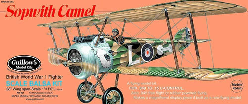 Guillows Sopwith Camel Balsa Plane Model Kit