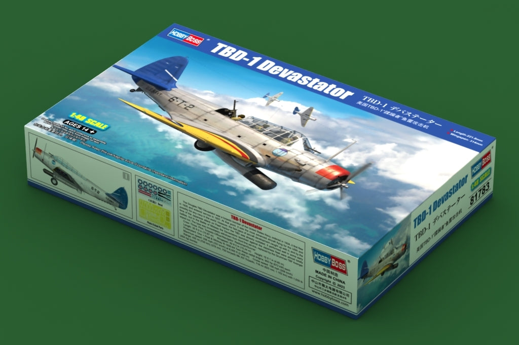 HobbyBoss 1/48 TBD-1 Devastator Plastic Model Kit [81783] - Hobbytech Toys