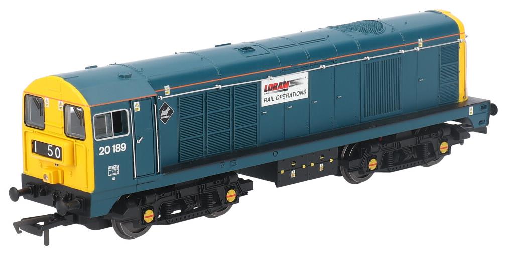 Hornby R30318 OO Scale Railroad Plus Loram Rail Class 20 Bo-Bo 20189 - Era 11 - Hobbytech Toys