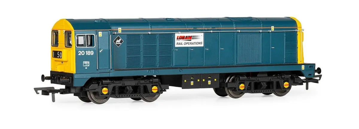 Hornby R30318 OO Scale Railroad Plus Loram Rail Class 20 Bo-Bo 20189 - Era 11 - Hobbytech Toys