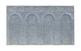 Hornby R7373 OO Scale High Level Arched Retaining Walls X 2 (Engineers Blue Brick) - Hobbytech Toys