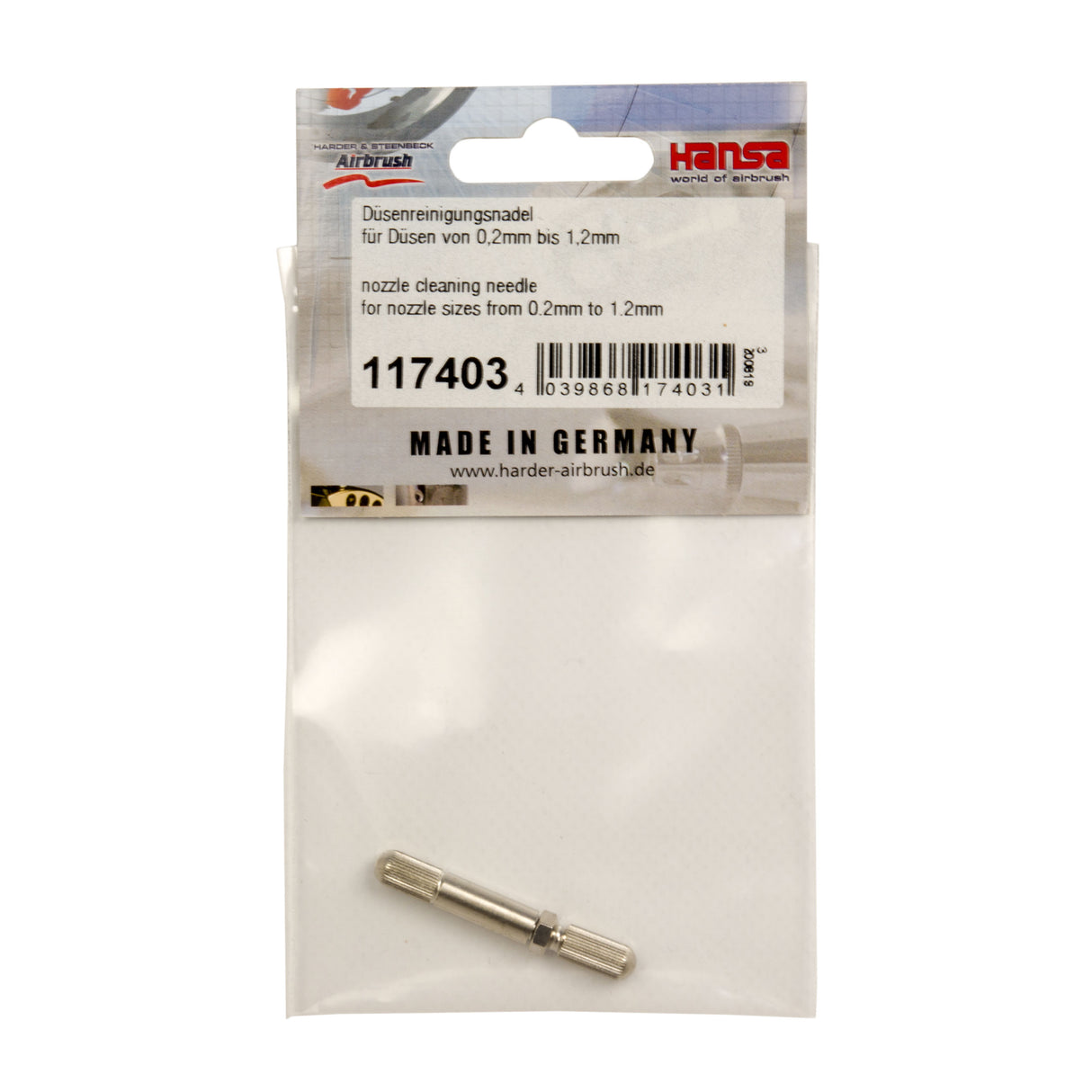 Harder And Steenbeck 117403 Nozzle Cleaning Needle 0.2mm To 1.2mm Harder and Steenbeck AIRBRUSHES & COMPRESSORS