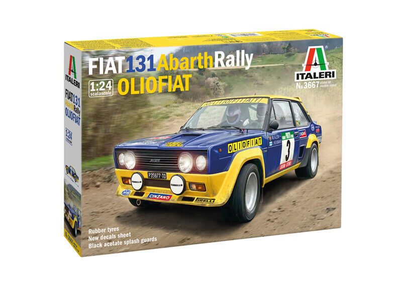 Italeri 3667 1/24 Fiat 131 Abarth Rally OLIO FIAT Plastic Model Kit