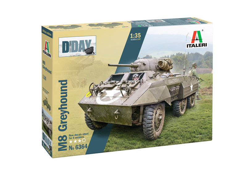 Italeri 6364 1/35 M-8 Greyhound Plastic Model Kit - Hobbytech Toys