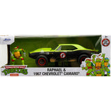 Jada 33386 1/24 TMNT Raphael Figure w/1967 Chev Camaro Movie - Hobbytech Toys
