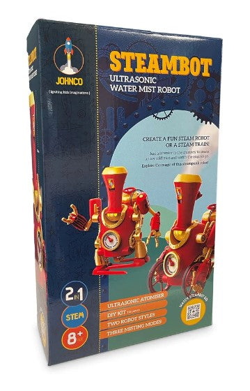 Johnco - SteamBot - 2-in-1 Ultrasonic Water Mist Robot - Hobbytech Toys