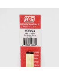 KS Metals 9853 Brass Square Tube 5.0 x 300mm (2pcs) - Hobbytech Toys