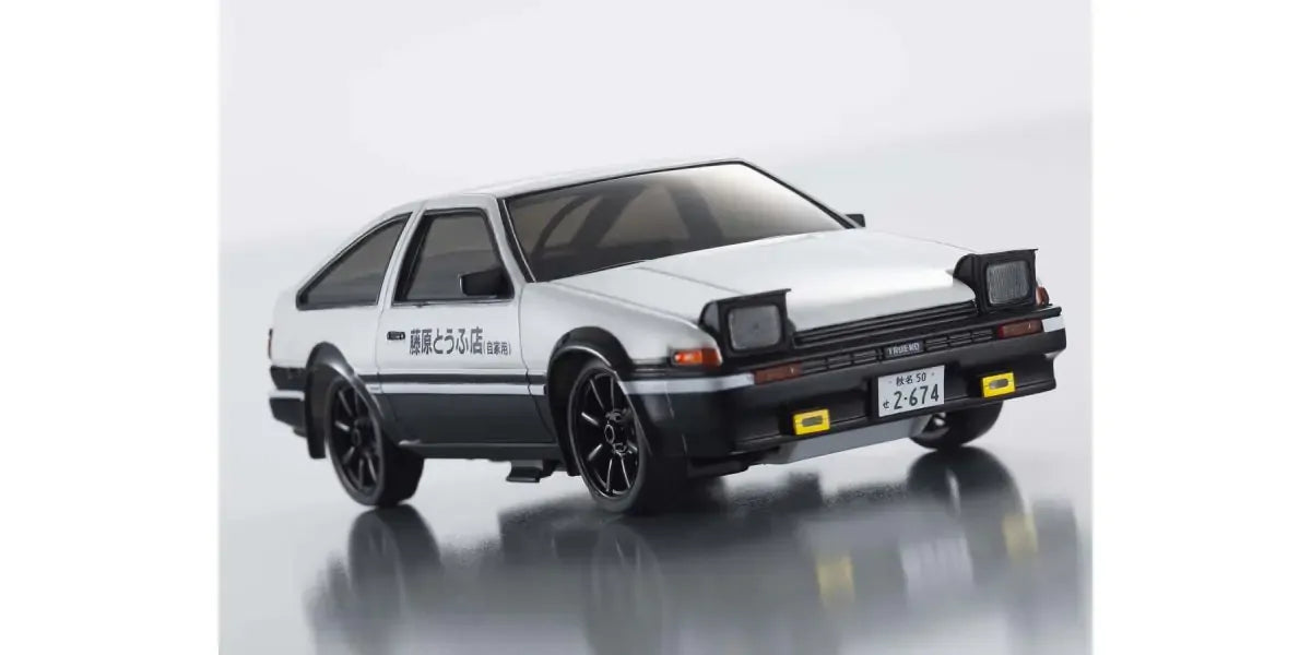 Kyosho First Mini-Z Initial D Toyota Sprinter Trueno AE86 RC Car - White/Black [66601A]