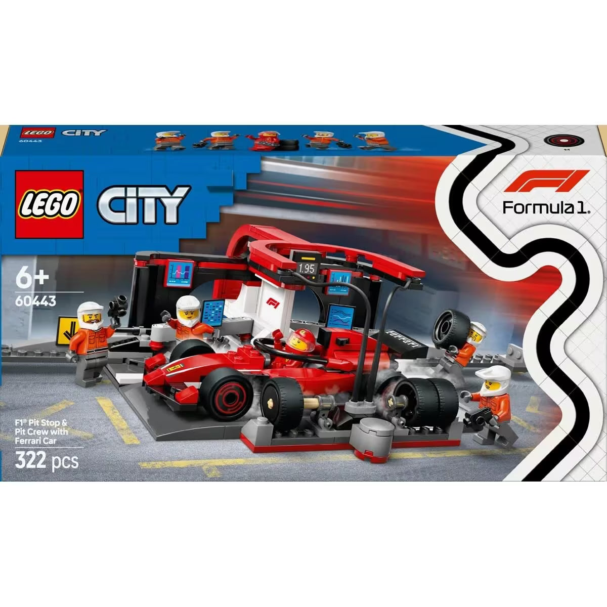 LEGO City - F1 Pit Stop & Pit Crew with Ferrari Car [60443]