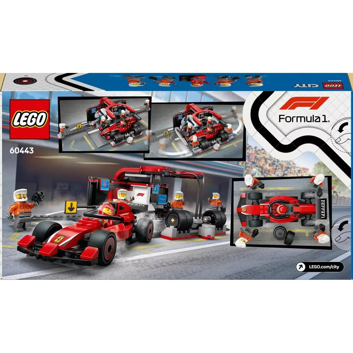 LEGO City - F1 Pit Stop & Pit Crew with Ferrari Car [60443]