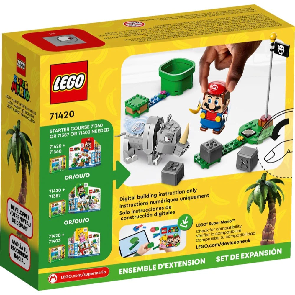 LEGO 71420 Super Mario Rambi the Rhino Expansion Set - Hobbytech Toys