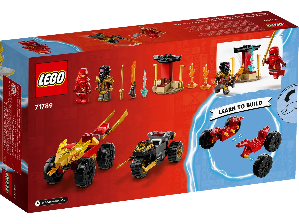 LEGO 71789 Ninjago Kai and Rass Car and Bike Battle - Hobbytech Toys