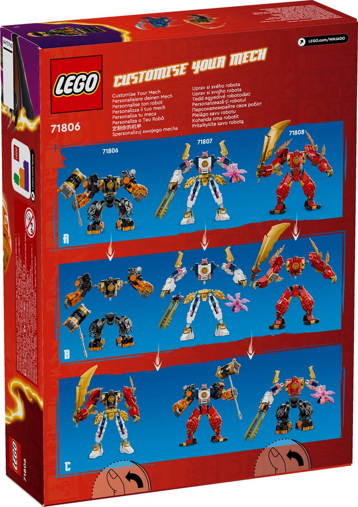LEGO 71806 Ninjago - Coles Elemental Earth Mech - Hobbytech Toys