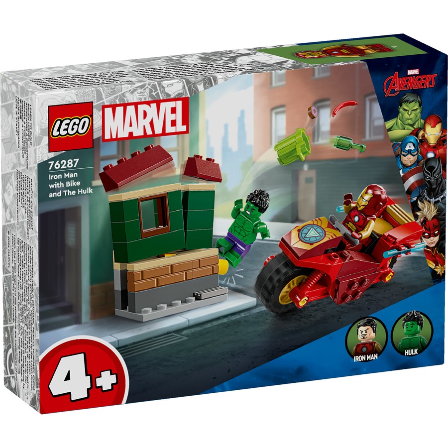 LEGO 76287 Marvel: Iron Man with Bike and The Hulk**