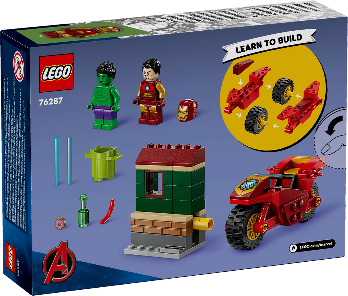 LEGO 76287 Marvel: Iron Man with Bike and The Hulk**