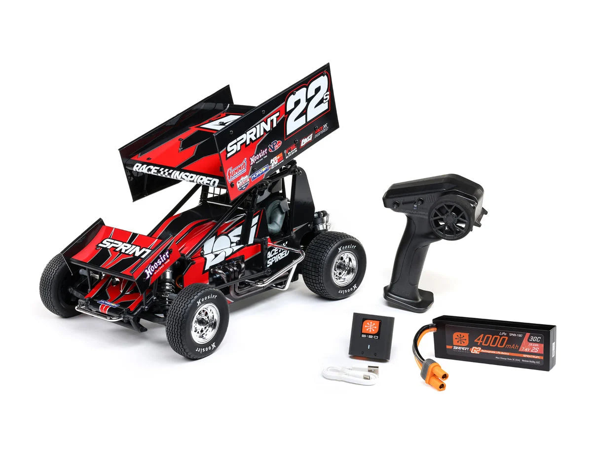 Losi 22S Sprint Car 1/10 2WD RTR Combo with Battery and Charger - Red