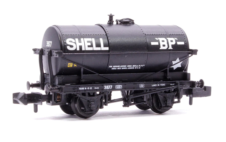 Graham Farish 373-660A N 14T Tank Wagon Shell/BP Black - Hobbytech Toys