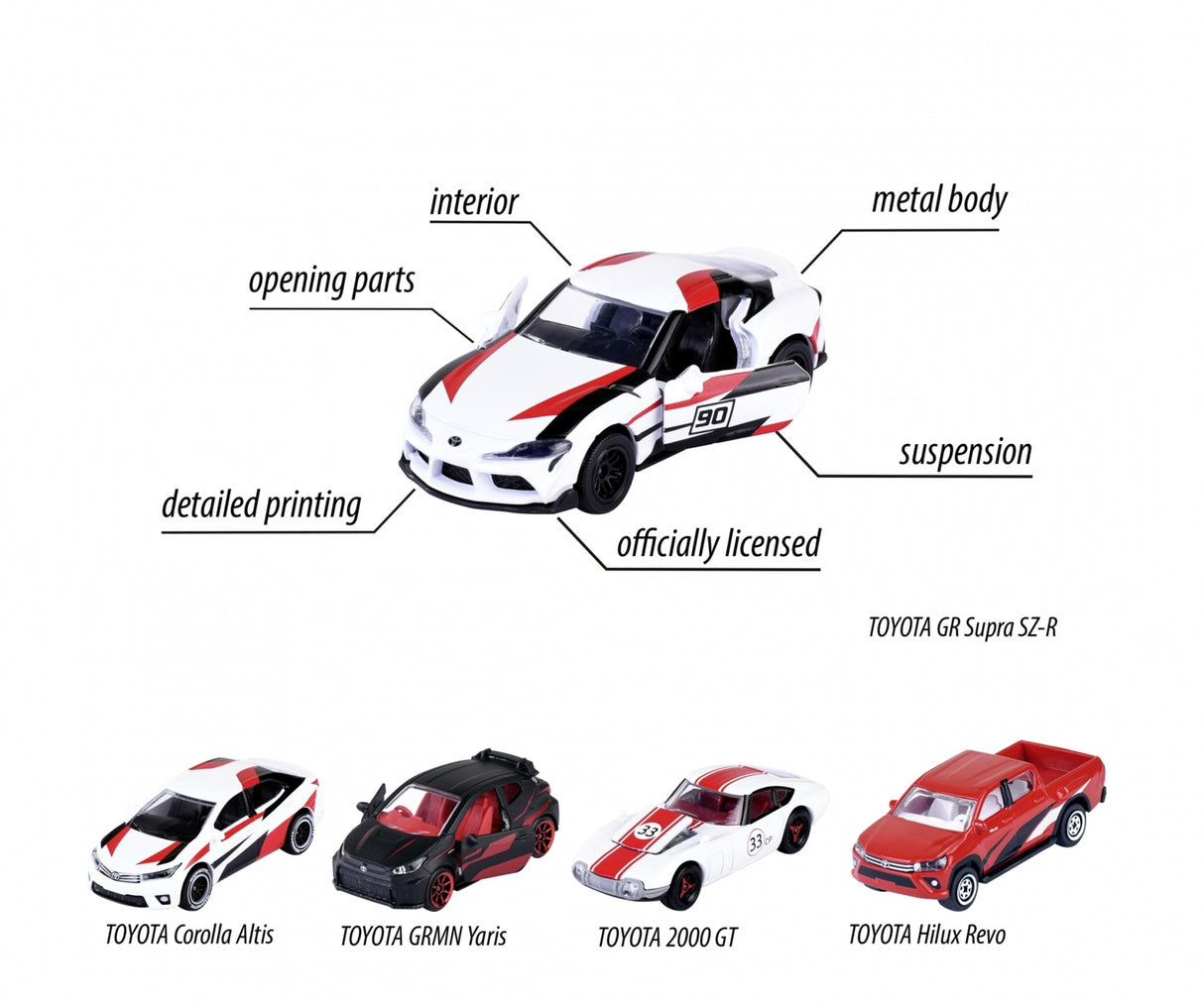 Majorette Toyota Racing 5pc Gift Pack - Hobbytech Toys
