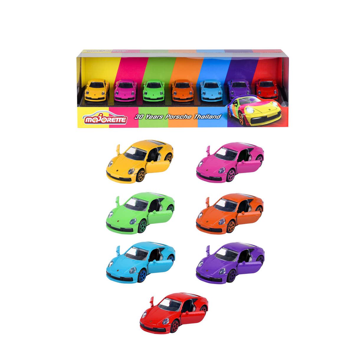 Majorette Porsche Colour Series 7pc Gift Pack - Hobbytech Toys