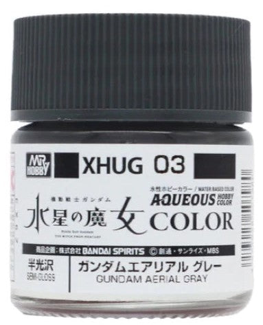 Mr Hobby XHUG03 Aqueous Gundam Color Witch from Mercury Aerial Grey Acylic Paint 12ml - Hobbytech Toys