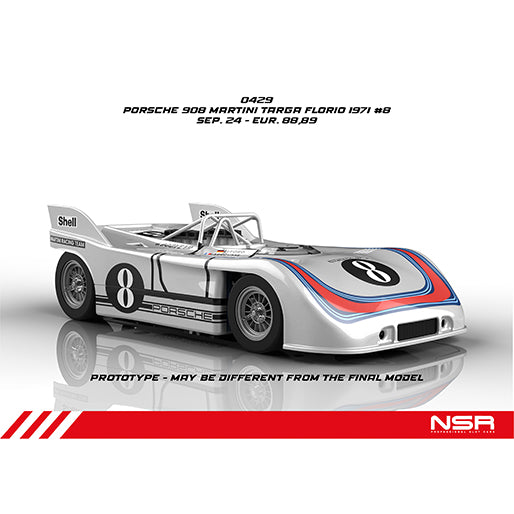 NSR 0429SW 1/32 Porsche 908/3 Martini Targa Florio 1971 No.8 G.Larrousse/V.Elford Slot Car