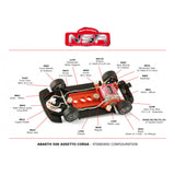 NSR 0262SW 1/32 Abarth 500 Assetto Corse - Special Edition Martini Red #62 - Hobbytech Toys