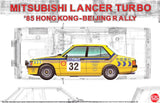 NuNu 1/24 Mitsubishi Lancer Turbo 1985 Hong Kong-Beijing Rally Plastic Model Kit - Hobbytech Toys