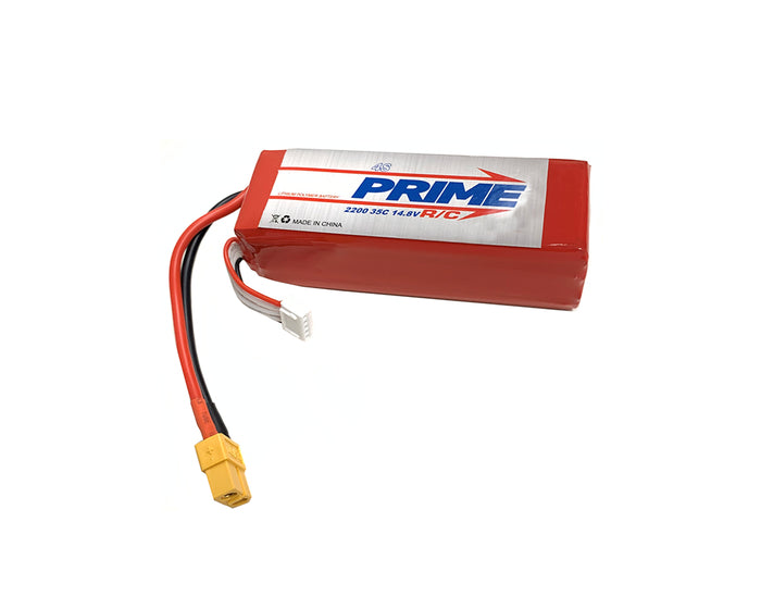 Prime RC 2200mAh 4S 14.8V 120C LiPo Battery with XT60 Connector