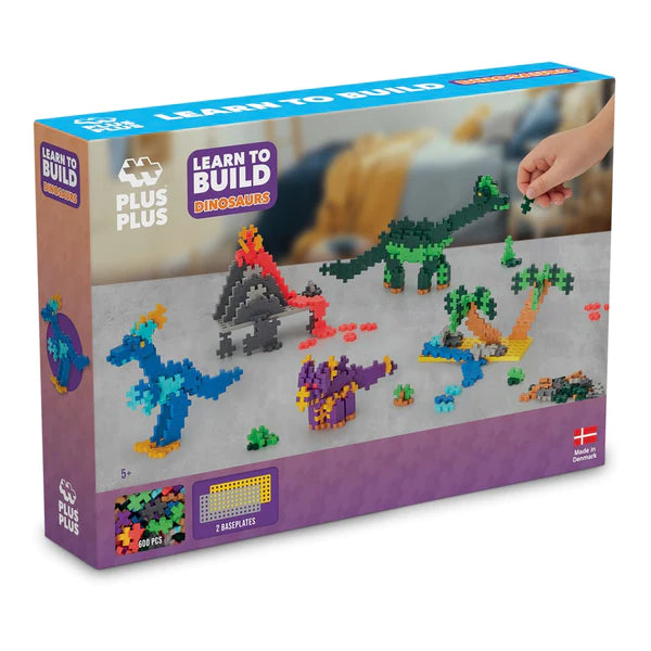 Plus Plus Learn To Build Dinosaur 500pc Set - Hobbytech Toys