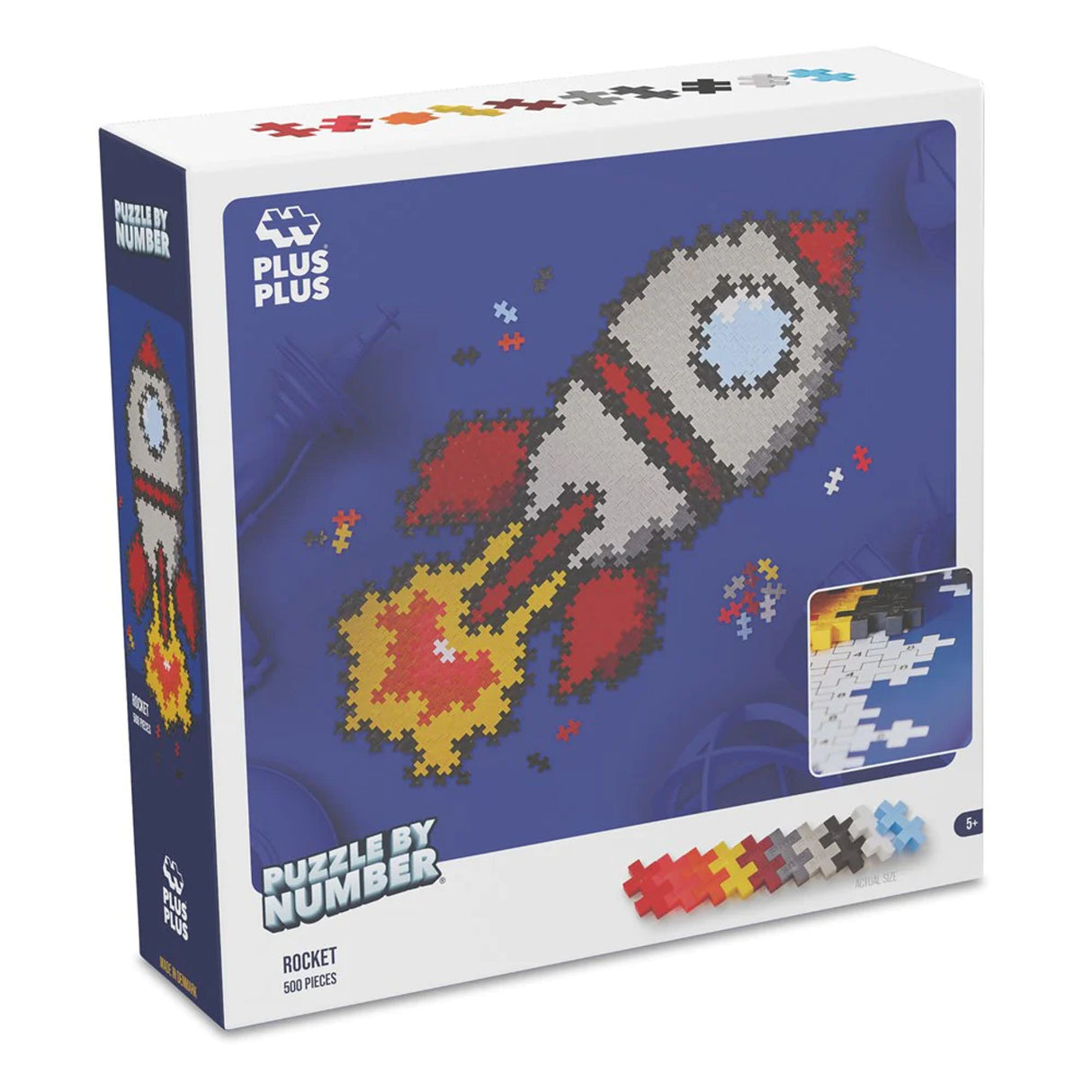 Plus Plus Puzzle By Number Rocket 500pc Set - Hobbytech Toys