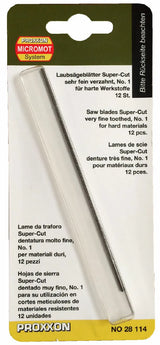 PROXXON 28114 Super-Cut Very Fine (50 TPI) - Scroll Saw Blades (12pcs) - Hobbytech Toys
