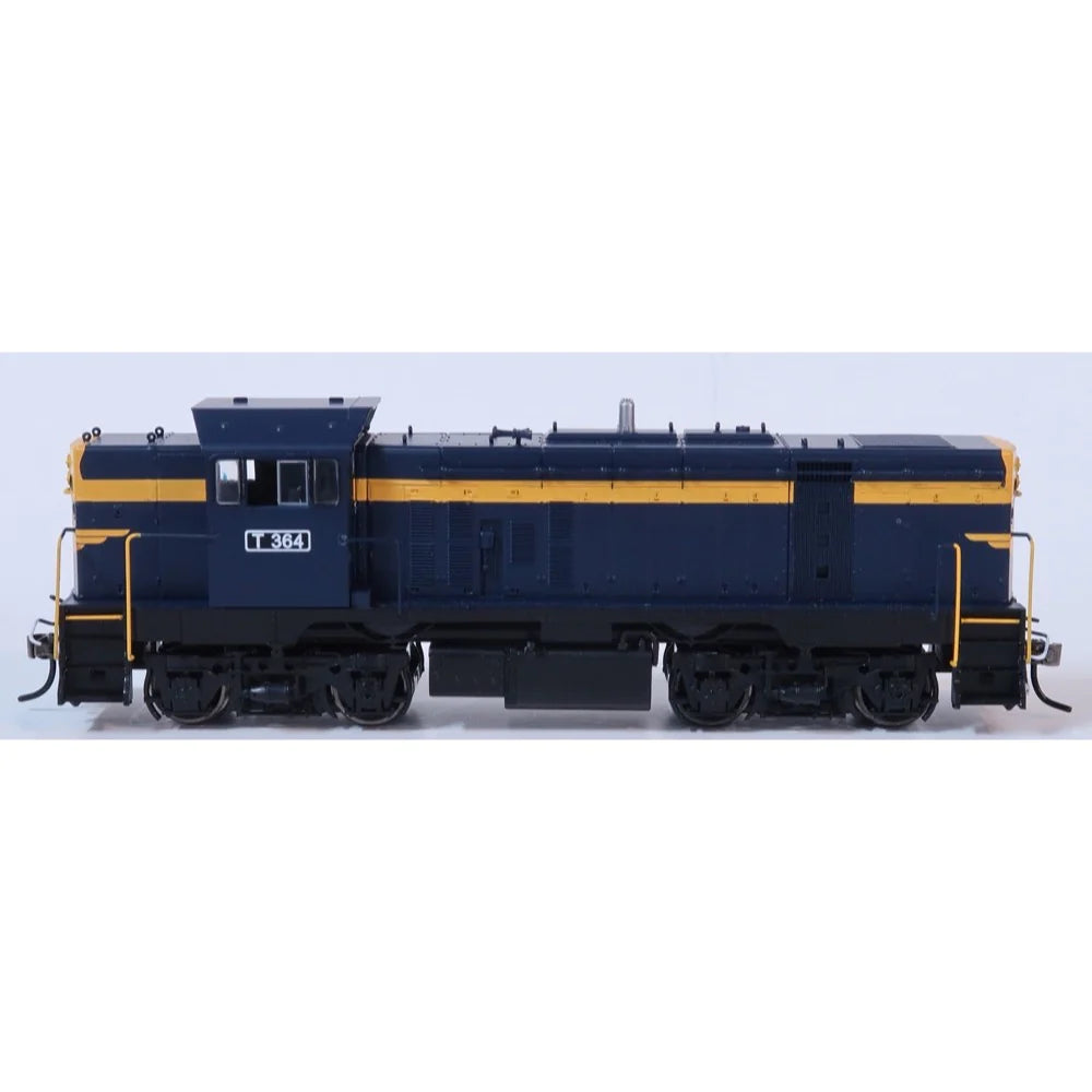 Powerline PTDS2-1-364 HO Scale VR Blue and Yellow T-Class Series 2 (T3) T364 with Cut Away Valance (DCC/Sound) - Hobbytech Toys