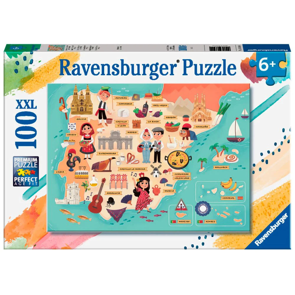 Ravensburger Map of Spain 100pc Puzzle - Hobbytech Toys