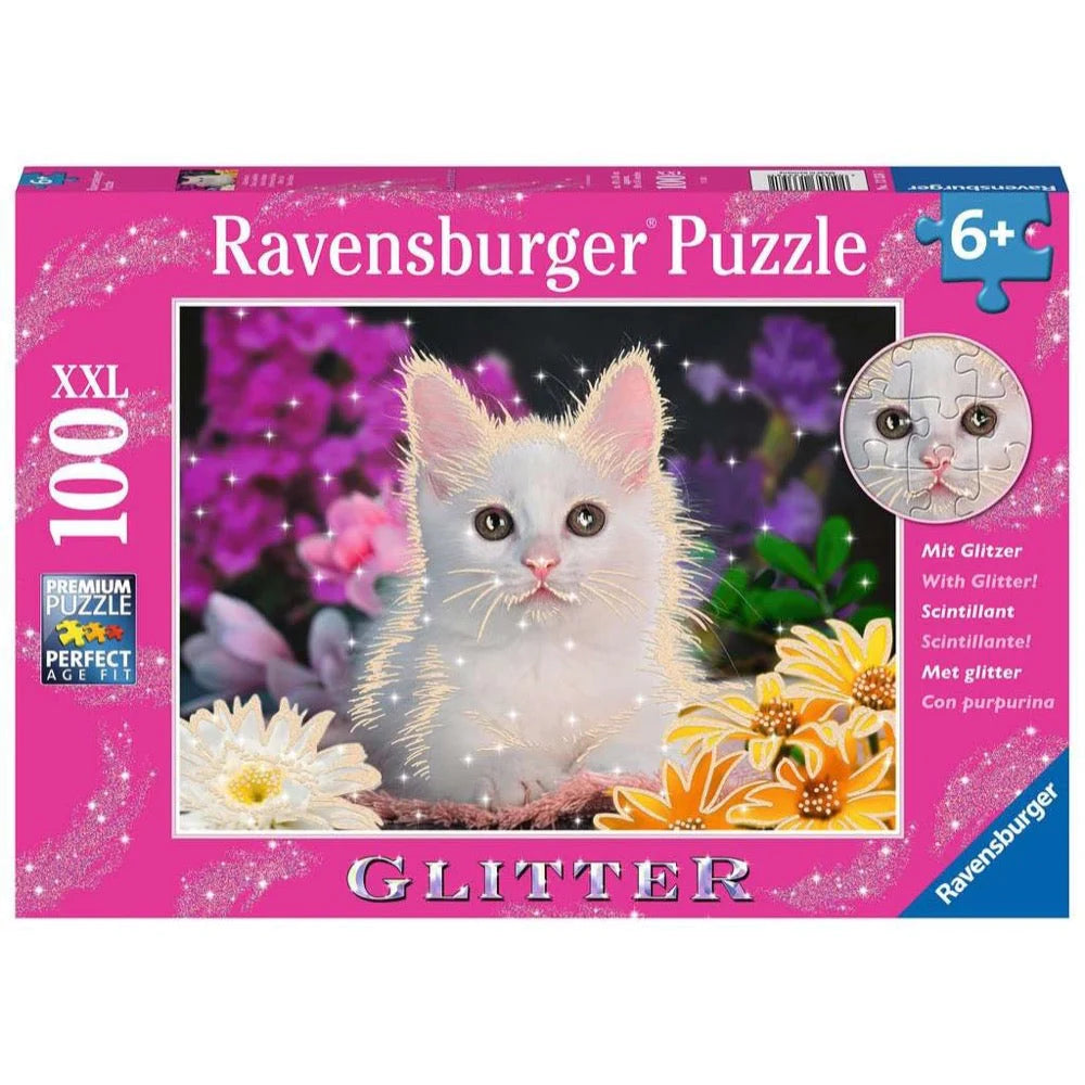 Ravensburger 13358-1 Glitter Cat 100pc Puzzle - Hobbytech Toys