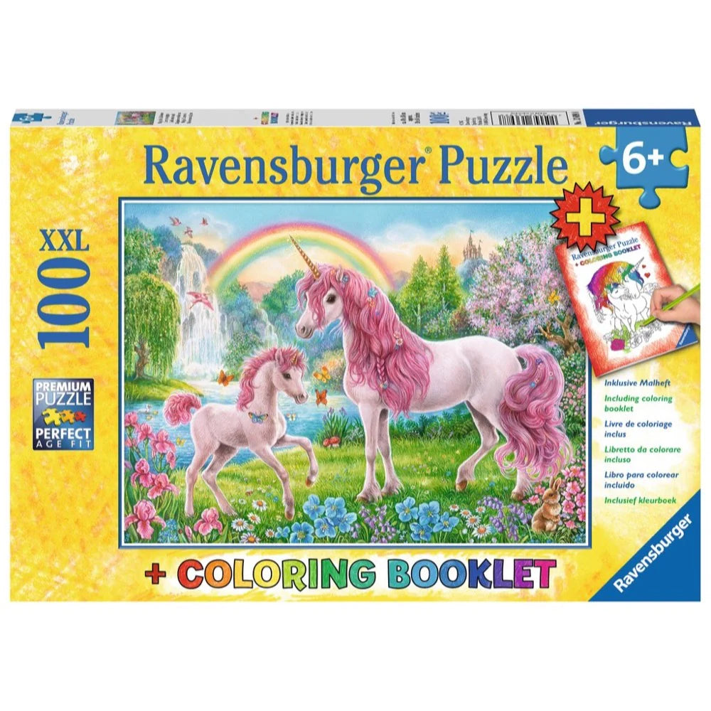 Ravensburger Magical Unicorns 100pc Puzzle and Book - Hobbytech Toys