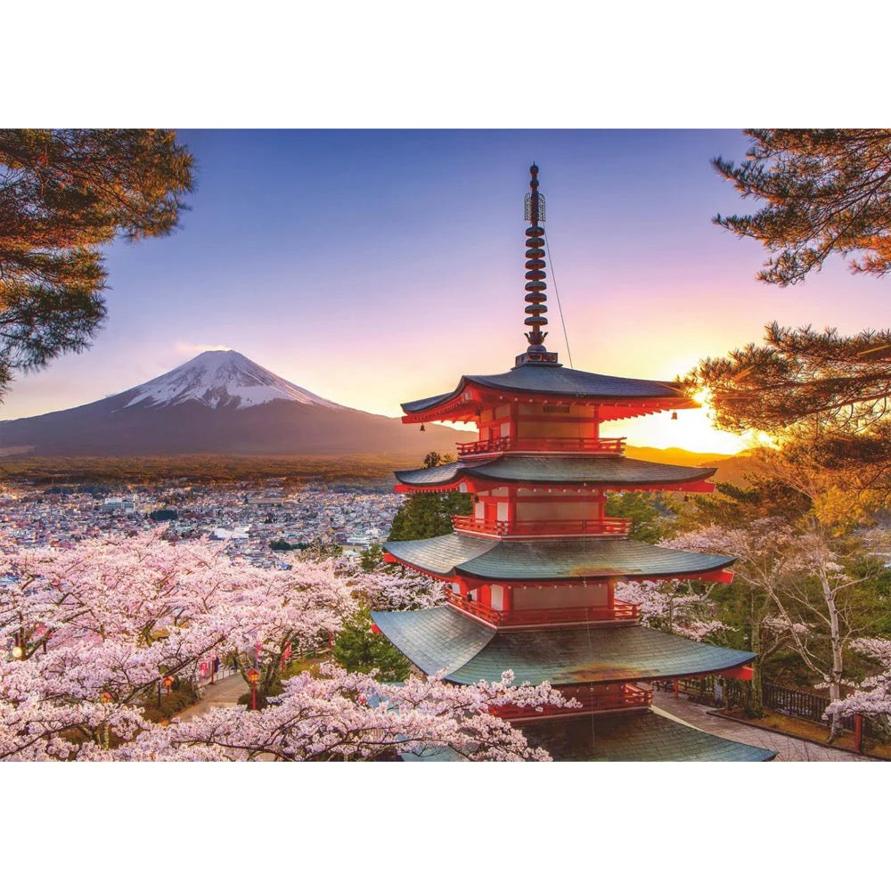 Ravensburger Mount Fuji Cherry blossom View 1000pc Puzzle - Hobbytech Toys