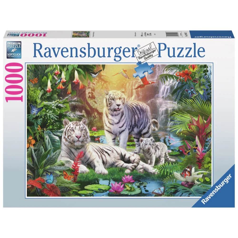 Ravensburger White Tiger Family 1000pc Puzzle - Hobbytech Toys