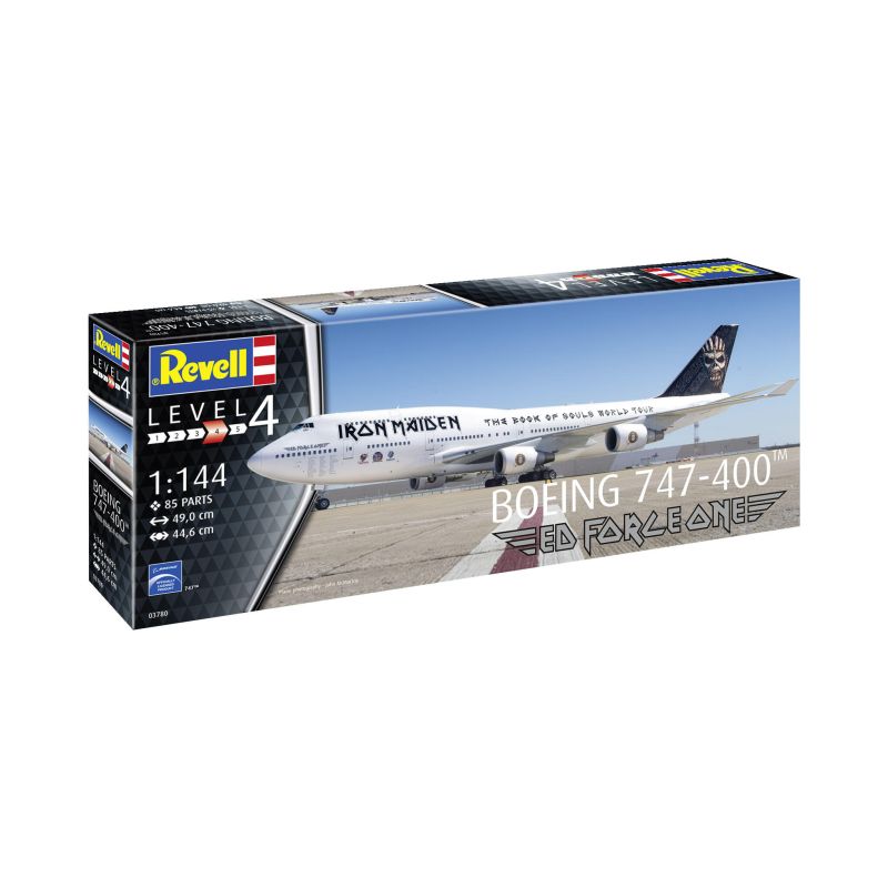 Revell 1/144 Boeing 747-700 Iron Maiden Ed Force One Plastic Model Kit [03780]