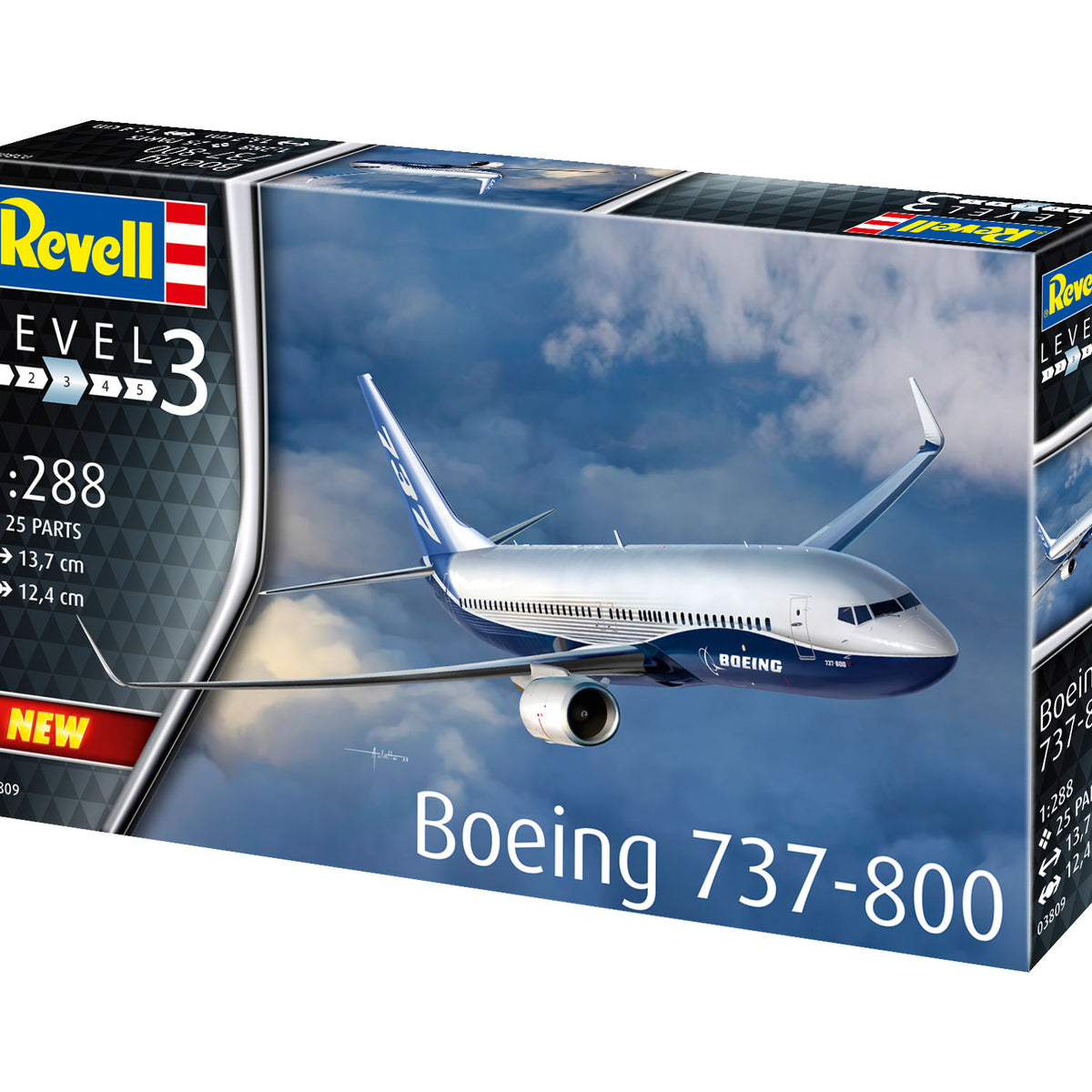 Revell 03809 1/288 Boeing 737-800 Plastic Model Kit – Hobbytech Toys