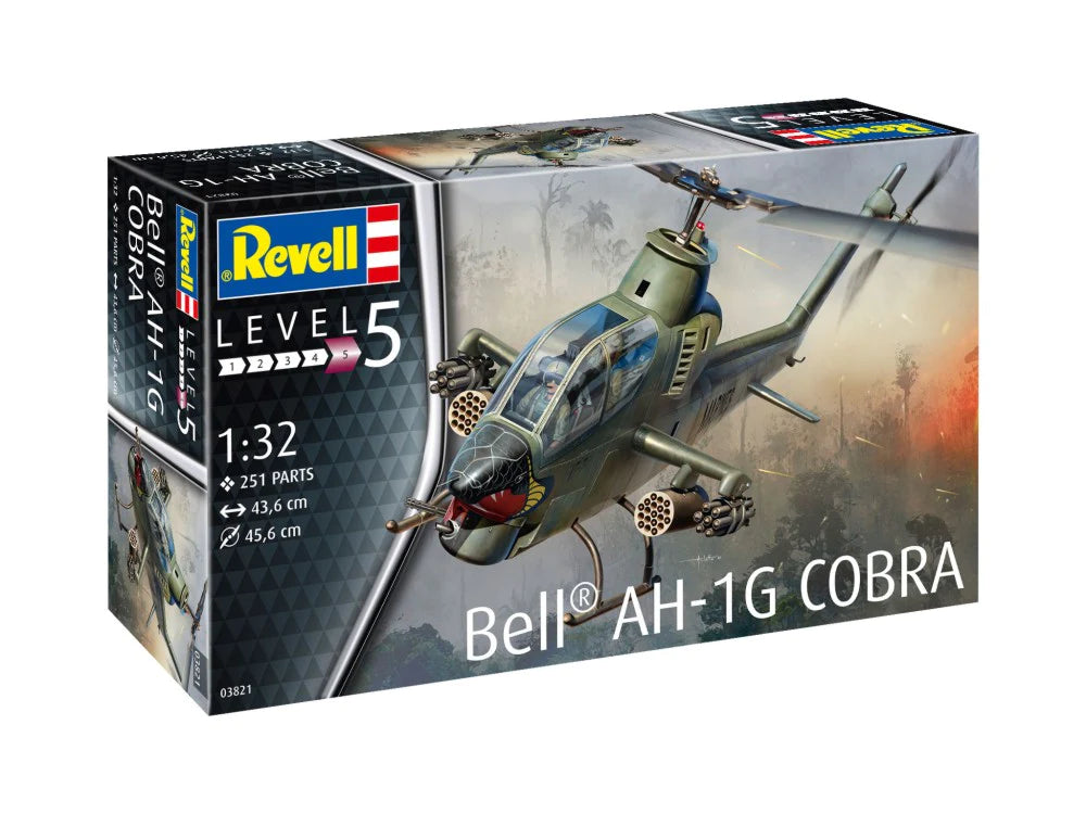 Revell 3821 1/32 AH-1G Cobra Plastic Model Kit - Hobbytech Toys