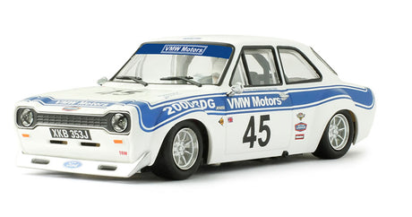 High-performance REVO Slot RS-0185 Ford Escort Mk1 #4 slot car, detailed racing livery, ready for competitive slot car racing.