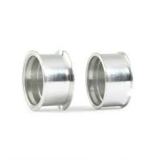 Silver aluminum rear wheels for Dodge Viper and Toyota Supra slot car models, designed for enhanced performance and racing.