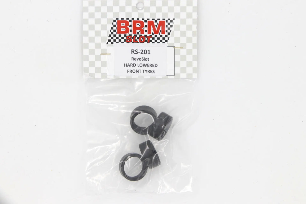 REVO Slot RS-201 Hard Lowered Rubber Front Tyres 19 x 8.2mm (4pcs) - Hobbytech Toys
