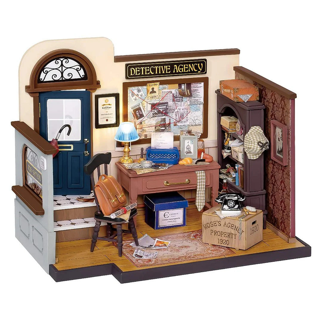 Robotime Rolife DIY Mini House Moses Detective Agency Kit - Hobbytech Toys