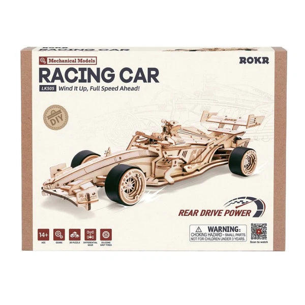 Rolife Mechanical Models F1 Racing Car Wooden Model Kit [LK505]